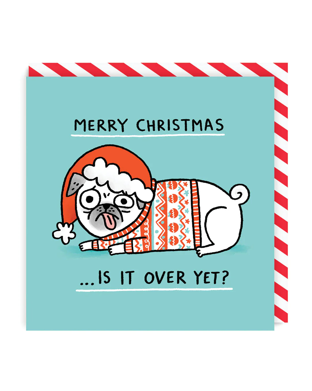 Vtipné vánoční přáníčko s pejskem Is it over yet?