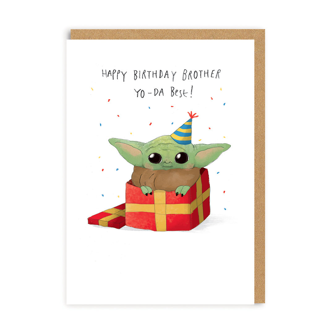 Přání k narozeninám Star Wars Happy Birthday brother Yoda best, A6